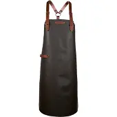 Xapron - Bovine Schort met Schouderbanden Large Leer - Leer - Bruin -