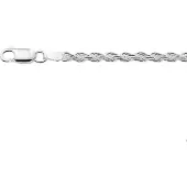 The Jewelry Collection Armband Koord 3,0 mm - Zilver