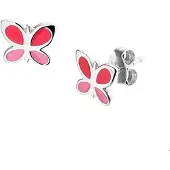 The Jewelry Collection Zilver Gerhodineerde Oorknoppen vlinder 1325873