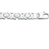 The Jewelry Collection Zilveren Collier konings plat 8 1002082 60 cm