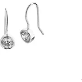 Trendjuwelier huiscollectie TFT Oorhangers Franse Haak Zirkonia Zilver Gerhodineerd Glanzend