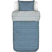 Marc O'Polo Dekbedovertrek Monogram Space Blue Satijn-140 x 200 / 220 cm | 1-Persoons