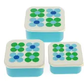 Rex London Snack-Boxen 3er-Set Blue and Green Daisy