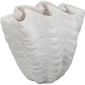 Mette Ditmer Shell vaas Small, 22 cm, white