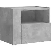 vidaXL Nachtkastje wandgemonteerd 45x30x35 cm betongrijs