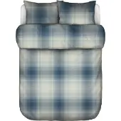 Marc O'Polo Dekbedovertrek Phia Stormy Blue Flanel-200 x 200 / 220 cm | 2-Persoons