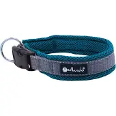 Petlando Hondenhalsband Outdoor Grijs&Petrol - Klikhalsband - Xxl 60-65x4 Cm