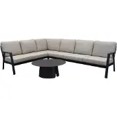 AVH-Collectie Barolo hoek loungeset 4 delig aluminium antraciet