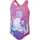Speedo Digital Printed Swimsuit Roze 3 Years Meisje