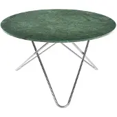 OX Denmarq Big O Table eettafel marmer indio, roestvrij onderstel