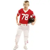 MOM Rugby Player Junior Costume Rood 7-9 Years Kinderen
