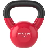 Focus fitness Kettlebell - Focus Fitness Vinyl - 12 kg - Rood