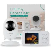 Numsy Babyfoon – Met Camera, Nachtzicht & Terugspreekfunctie – 300 m bereik – 10 x 10 x 4 cm – Wit
