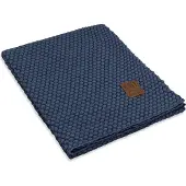 Knit Factory Juul Plaid - Jeans/Indigo - 160x130 cm