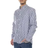 Lacoste Regular Fit Overhemd donkerblauw, Gestreept