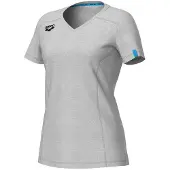Arena Dames T-shirt Team Panel Heather-Grijs