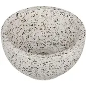 Differnz River waskom - 23x23x12cm - terrazzo zwart/wit