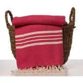 Lalay Hamamdoek Krem Sultan XXL fuchsia 220x170cm van Lalay