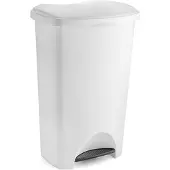 Addis Pedaalemmer - Prullenbak - Afvalbak - 50 liter – Voetpedaal - Wit