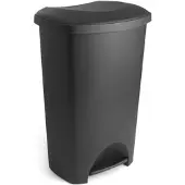 Addis Pedaalemmer - Prullenbak - Afvalbak - 50 liter - Zwart