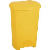 Addis Pedaalemmer - Prullenbak - Afvalbak - 50 liter – Voetpedaal - Geel