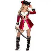 Leg avenue - Captivating Pirate Captain Kostuum - L - Multicolours