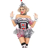 Leg avenue - Darling Harlequin Kostuum - XS - Multicolours