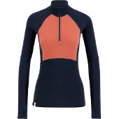 Ulvang Peak Map Half Zip, thermoshirt, dame, donkerblauw/roze
