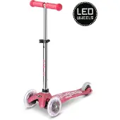 Micro mobility - Mini Deluxe LED Glitter Roze - Drie wiel Step voor Kinderen