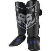 Super Pro Combat Gear Scheenbeschermer Kids Wolf - Zwart/Grijs - XXS