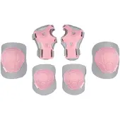 Nijdam Skate Beschermset Kinderen - Concrete Rose - Roze/Grijs - S