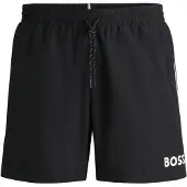 BOSS Zwemshorts 'Starfish' zwart / wit