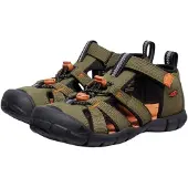 Keen Sandalen 'Seacamp II' grijs / olijfgroen / oranje / zwart