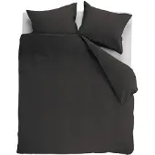 Ambiante Cotton Uni dekbedovertrek - Effen - Lits-Jumeaux - 240x200/220 cm - Antraciet