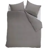 Ambiante Cotton Uni dekbedovertrek - Effen - Lits-Jumeaux - 240x200/220 cm - Grijs