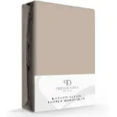 Primaviera Deluxe Topper Hoeslaken Satin Taupe Satijn-160 x 200 cm