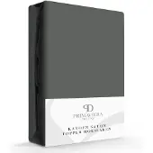 Primaviera Deluxe Topper Hoeslaken Satin Anthracite Satijn-140 x 200 cm