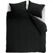 Ambiante Cotton Uni dekbedovertrek - Effen - Lits-Jumeaux - 240x200/220 - Zwart