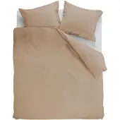Ambiante Cotton Uni dekbedovertrek - Effen - Tweepersoons - 200x200/220 cm - Khaki