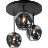 Highlight Plafondlamp Fantasy Apple 3 lichts Ø 45 cm rook glas