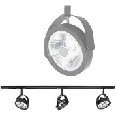 Highlight 1-fase railset 100cm Malta zwart met 3 spots