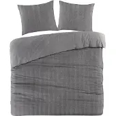 Papillon Dekbedovertrek Beaufort Antraciet Flanel-200 x 200 / 220 cm | 2-Persoons