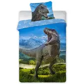 Javoli Animal Pictures dekbedovertrek T Rex - Eenpersoons - 140 x 200 cm - Katoen