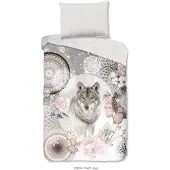 Hip dekbedovertrek Isaci wolf - flanel - 240x220