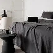 Town & Country Dekbedovertrek Linnen Dark Grey-140 x 220 cm