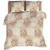 Romanette Dekbedovertrek Calanche Beige / Terra Flanel-240 x 200 / 220 cm | Lits-Jumeaux