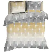 Romanette Dekbedovertrek Brixen Beige / Grijs Flanel-140 x 200 / 220 cm | 1-Persoons