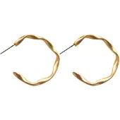 Everneed Maya My Twist Guldfarvet Hoop Øreringe (U)