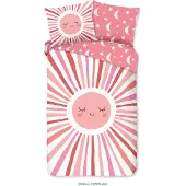Good Morning Kinder Dekbedovertrek Katoen Renforcé Sunny - pink 140x200/220cm