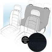 Flamingo Luxe Hondendeken voor Auto - Autodeken - Hondenmand Auto - "Mac" – Grijs – 130 x 109 cm – Waterafstotende Achterbankbeschermer voor Honden